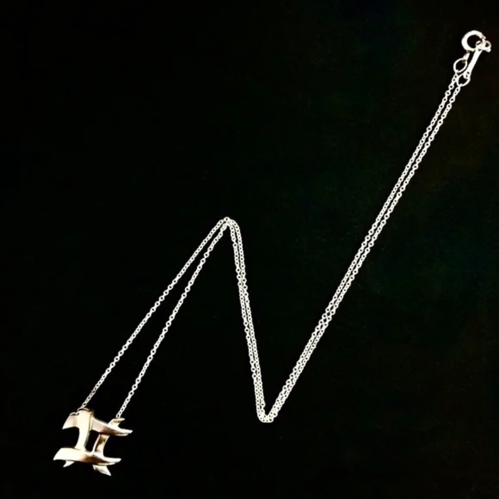 Tiffany & Co. Rare Vintage Paloma Picasso Sterling Silver Hashtag Necklace